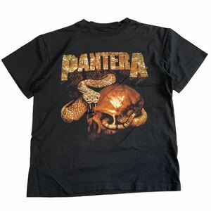 PANTERA パンテラ 半袖 Tシャツ ブラック バンドTシャツ バンT バンド メタル ロック スカル スネーク ロゴ パンテラ