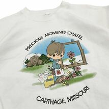 90s USA製 Precious Moments Chapel スウェット XL ホワイト プレシャスモーメンツ チャペル トレーナー フルーツタグ アート ヴィンテージ_画像1