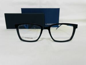 【リンドバーグ メガネフレーム】LINDBERG TITANIUM no.037/E101 1821 51-20 T407-135 Col.AJ01 伊達眼鏡 チタン セルフレーム ブラック