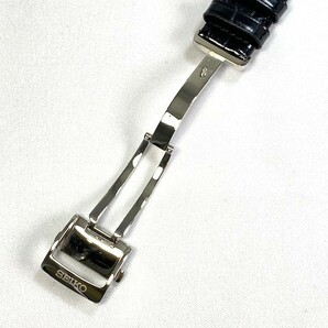 L00M011J0 SEIKO 20mm 純正革ベルト カーフ型押し ブラック SARB071/6R15-00C0用 ネコポス送料無料の画像7