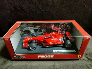 入荷時からの箱破れ　未開封新品1/18マテル　フェラーリF2008キミ ライコネンF1ホットウィール　ミニカーFerrari　Kimi Raikkonen ＃1 　①