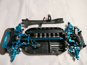 タミヤTT01TYPE-E改+3mmワイドユニバシャフト アルミパーツ多数コンバージョンYeah Racing他アップライト ハブ 切れ角アップステア ダンパ