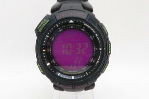 1円～【動作品】CASIO カシオ プロトレック PRG-110CJ-1JF トリプルセンサー ソーラー メンズ腕時計　2-4-12