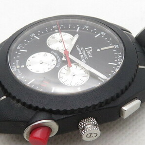 【即決・美品】Christian Dior シフルルージュ クロノグラフ メンズ腕時計 自動巻 084840 裏スケルトン ブラック 4-5-16の画像6