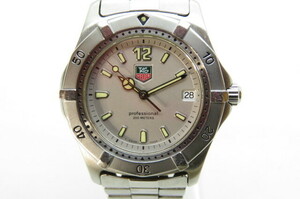 1円～【テスターOK　電池切れ】TAG HEUER タグホイヤー プロフェッショナル 200 メンズ腕時計 デイト WK1112 シルバー　2-8-5 