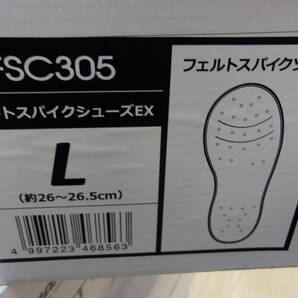 プロマリン フェルトスパイクシューズEX ブラック/レッド FSC305 Lサイズ 26cm～ 26.5cmの画像2