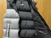 超美品 ノースフェイス ノベルティー ヌプシ ダウンベスト ミックスグレー Mバルトロ THE NORTH FACE 黒 _画像3