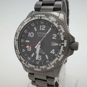 2031〇/シチズン 腕時計 プロマスター エコ・ドライブ LANDシリーズ GMT BJ7107-83E 20気圧防水 メンズ ブラック【0104】