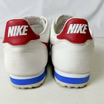 17年製 正規品 NIKE CLASSIC CORTEZ LEATHER 749571-154 ナイキ クラシック コルテッツ レザー フォレストガンプ トリコロール 白赤 27cm_画像4