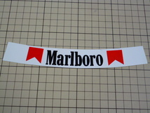 【残り僅か】 希少 Marlboro ステッカー 当時物 です( ヘルメット か シールド 用 /195×26ｍｍ) マールボロ マルボロ_画像1