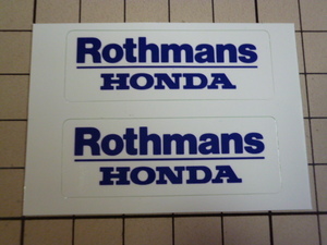 【小さめ】 ホンダ 純正品 Rothmans HONDA ステッカー 当時物 です(1枚 約45×16mm) ロスマンズ ホンダ 