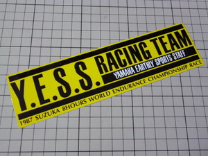 正規品 Y.E.S.S. RACING TEAM YAMAHA EARTHLY SPORTS STAFF ステッカー 当時物 です(191×53mm) 鈴鹿 8耐 YESS ヤマハ レーシング チーム