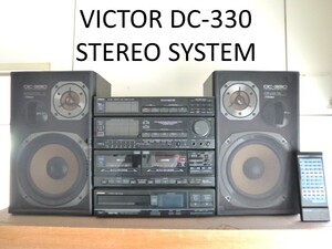 VICTOR ビクター DC-330　ステレオシステム　リモコン、チューナー、CD、ダブルカセット、スピーカー