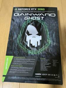美品 グラフィックボード GAINWARD GeForce RTX3060 GHOST 12G GDDR6 DP x3 HDMI x1 デュアルファン