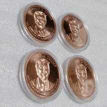 トランプ 第45代 アメリカ大統領 銅 ラウンド 純銅 4枚セット　アイテム1_画像3
