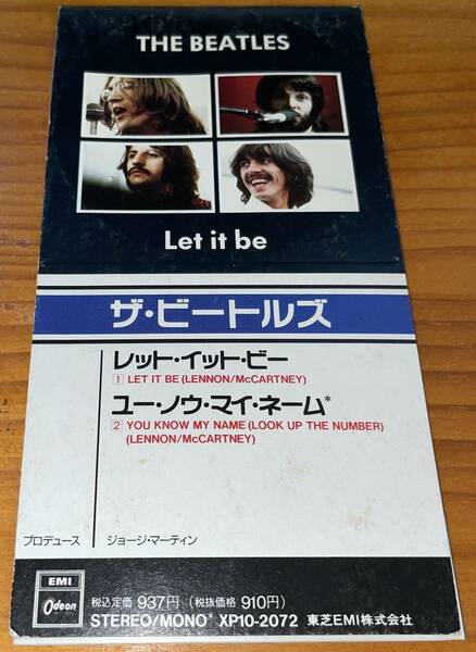 ★ザ・ビートルズ レット・イット・ビー 8cm シングル CD THE BEATLES Let it be★