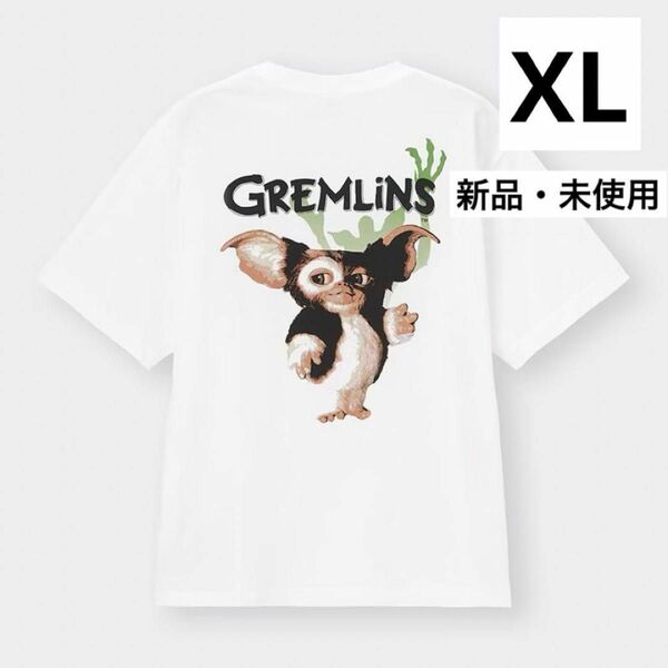 GU ジーユー　グラフィックT(5分袖) GREMLINS グレムリン　XL ホワイト