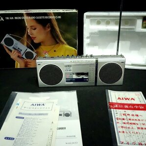 ★美品！AIWA Micro Boy FM/AM マイクロステレオラジオ カセットレコーダー CS-M1（元箱 取説等ありの画像1