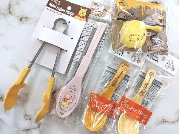 プーさん カトラリー・キッチン用品・プーさんミニトング レンゲ 計量スプーン コーヒーメジャー 箸&スプーンセット セット売り