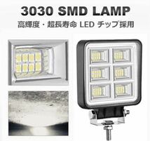 LEDワークライト 2個 288w バックランプ 作業灯 車幅灯 補助灯 投光器 12v24v デイライト スポットライト フォグランプ トラック ダンプ _画像2