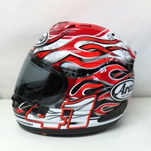 【美品】Arai アライ RX-7X HAGA ハガ フルフェイスヘルメット Lサイズ バイク 二輪 オートバイ ツーリング レーサー_画像4