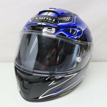 【美品】SHOEI ショウエイ X-Fourteen AERODYNE エアロダイン フルフェイスヘルメット Lサイズ ブルー X-14 バイク 二輪 MFJ公認 レース_画像2