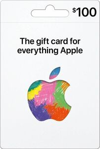 Apple gift card / iTunes ギフトカード コード送信のみ $100ドル 北米 USA