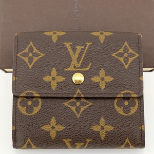 【美品】ベタ無し LOUIS VUITTON ルイヴィトン ポルトモネ・ビエ・カルトクレディ Wホック財布 モノグラム M61652