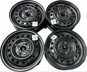 ★スタッドレス用等に!! HE33S スズキ ラパン　純正 14インチ スチール ホイール　4本　14×4.5 ＋45 PCD100 4穴 ハブ径54★