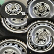 ★BS 夏 21年製!! アクティ 純正 12インチ スチール ホイール　4本　12×3.5J PCD100 4穴 ハブ径56　145/80R12 80/78N LT★_画像4