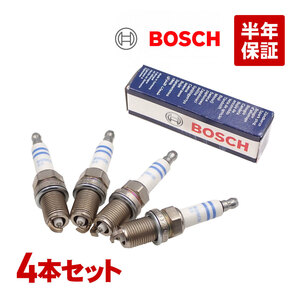 送料185円 BOSCH スパークプラグ 4本セット(1台分) アウディ A4 S4(B7 8K2 8K5 8KH B8 8TA) ダブルプラチナ 直4エンジン FR5KPP332S