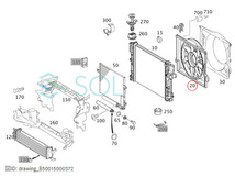 ラジエーター ブロアファン 電動ファン ベンツ W211 W219 E240 E250 E280 E300 E320 E350 E500 E550 E55 CLS350 CLS500 CLS550 CLS55_画像5