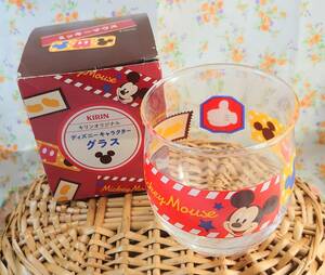 非売品[グラス]Disney/KIRIN　Mickey Mouse　キリンオリジナル　ディズニーキャラクター　グラス　 ミッキーマウス　東洋佐々木ガラス