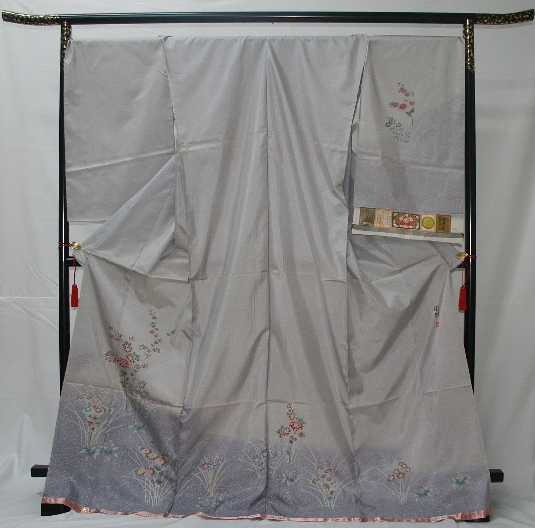 ◆Высококачественное шитье вручную ◆В комплект входит аутентичный сертификат Осимы ◆Восковая фигура, расписанная вручную, Татаки◆Хомонги №18, Женское кимоно, кимоно, Платье для посещения, Нестандартный
