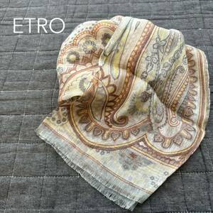 ETRO エトロ ストール マフラー スカーフ ペイズリー ロゴ