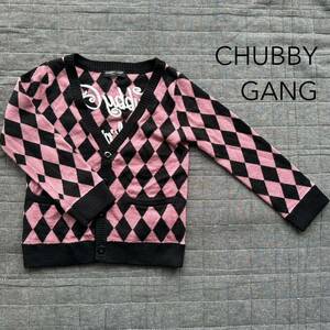 CHUBBY GANG チャビーギャング カーディガン アーガイルチェック