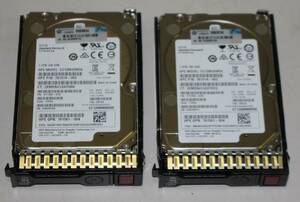 ★HP 2.5inch SAS 1.2TB HDD★中古動作品★（2台セット合計 2.4TB）