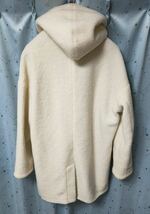 1piu1uguale3 DROP SHOULDER WRAP FOOD COAT ウールボア ドロップショルダー ラップコート 定価約16万円_画像3