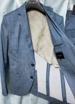 1piu1uguale3 COMFY JACKET ＋ PANTS (STRETCH SHAMBRAY) ストレッチシャンブレー ジャケット パンツ セットアップ 定価146,300円_画像4