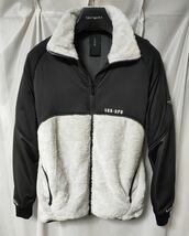 AKM × Brown Bunny LUXE163 ZIP UP STAND JACKET マイクロファーフリース切替スタンドトラック 定価78,000＋TAX_画像2