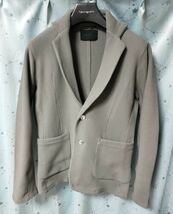 junhashimoto KNIT JACKET ローゲージポリエステルニット ジャケット ジュラルミンボタン 定価27,000＋TAX_画像1