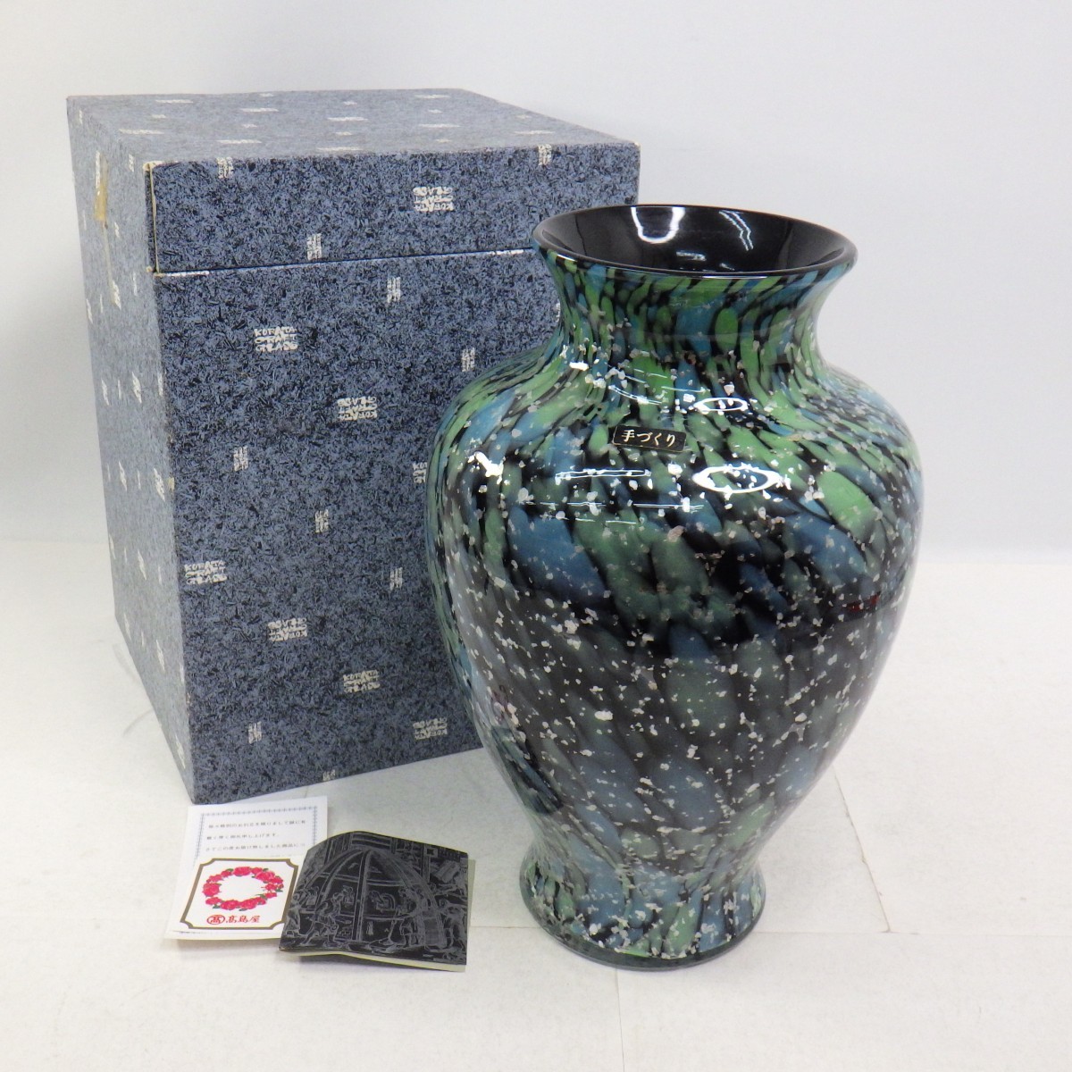 Joetsu Kristallglas Kurata Craft Glasvase, handgefertigt, handgefertigte Box im Lieferumfang enthalten/Teeutensilien, Glasvasen, Blumenvasen, Töpfe, Ornamente, Innenausstattung usw.10, Handwerk, Glas, Bastelglas