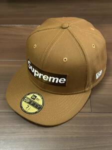 シュプリーム ニューエラ 59FIFTY ボックスロゴ キャップ ブラウン 7 1/2 セブンハーフ 2022FW