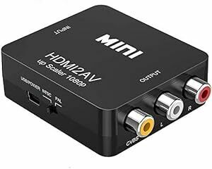HDMI to AV コンバーター RCA変換アダプタ 1080P対応 PAL/NTSC切り替え HDMI入力をコンポジット出力へ