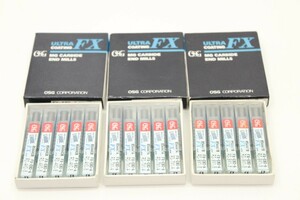 OSG MG CARBIDE エンドミル FX-EBD-6 R0.9×1.8 R0.4×0.8 R0.7×1.4 5pcs. 3箱セット 超硬エンドミル