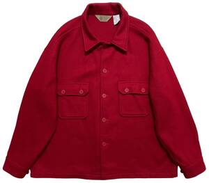 ボーイスカウト オブ アメリカ オフィシャル ジャケット USA製 CPOタイプ シャツジャケット XLサイズ 赤 レッド