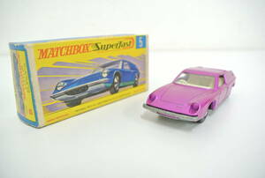 玩具祭 マッチボックス ミニカー スーパーファスト NEW 5 ロータス ヨーロッパ ピンク系 箱付 MATCHBOX Superfast LOTUS EUROPA