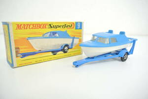 玩具祭 マッチボックス ミニカー スーパーファスト NEW 9 ボート&トレーラー 箱付 MATCHBOX Superfast BOAT AND TRAILER