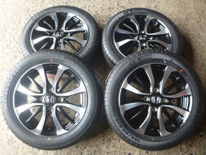 E1756 HONDA N-BOXカスタム純正アルミ 14インチ 4.5J +40 100/4H&新品 155/65R14 夏タイヤ 4本