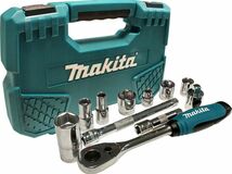 新品・未使用 makita Makita マキタ ソケットレンチセット ラチェットレンチ マキタ18V 電動インパクトドリル 大工道具 電気工事工具_画像9